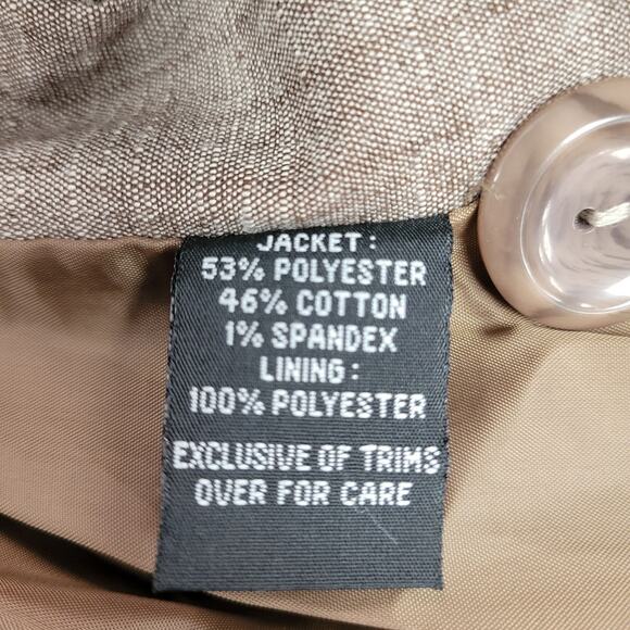 A.Byer size 1x Brown Button up Long Sleeve Blazer - Picture 5 of 5
